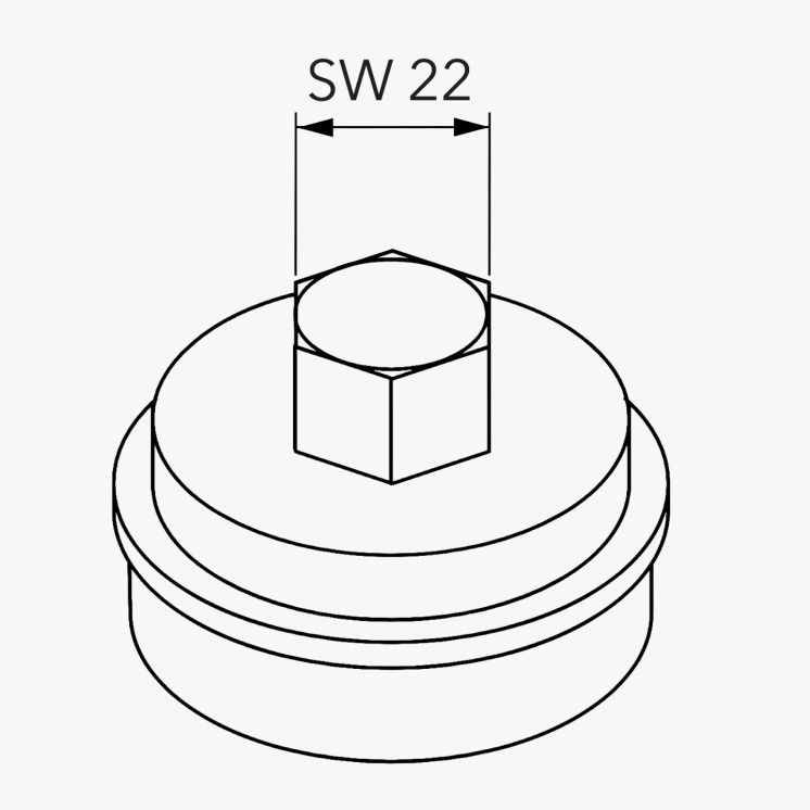 Druckprüfdeckel aus Rohmessing – DeltaMess Zubehör