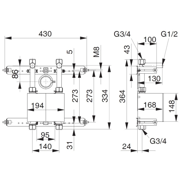 Unicount Koax T pour système d'installation Optivis (Nussbaum)