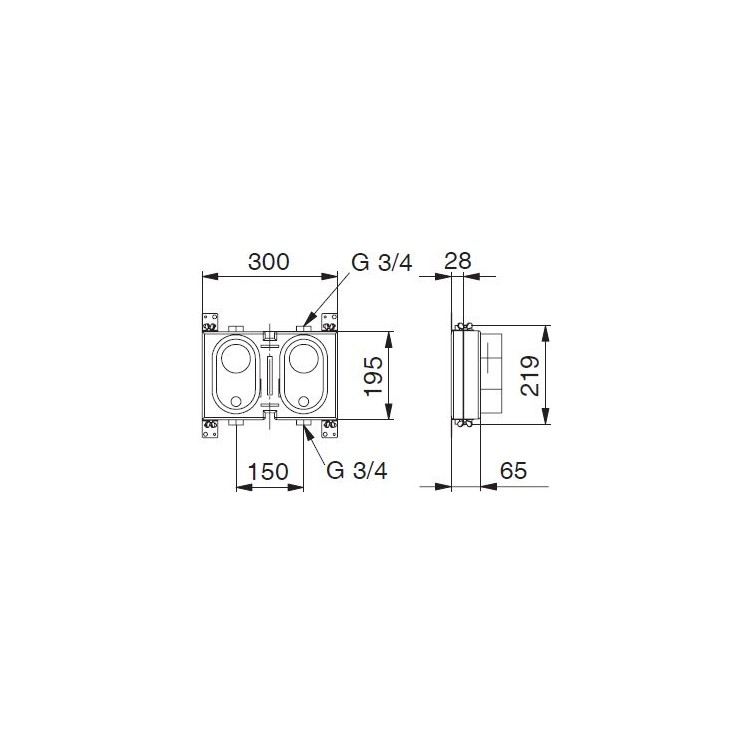 Set gros oeuvre minibloc-Duo KOAX 2"