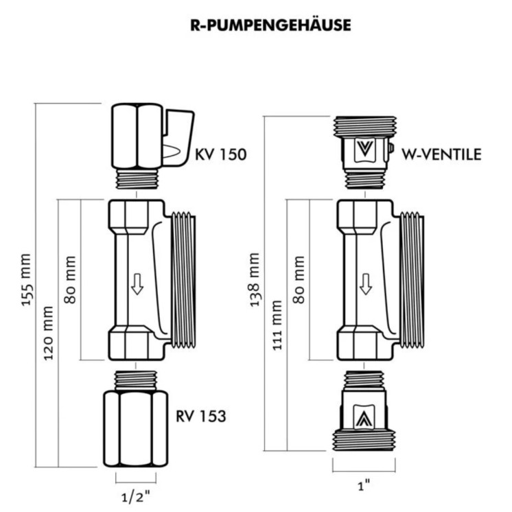 BWO 155 R 1/2" Z mit Innengewinde