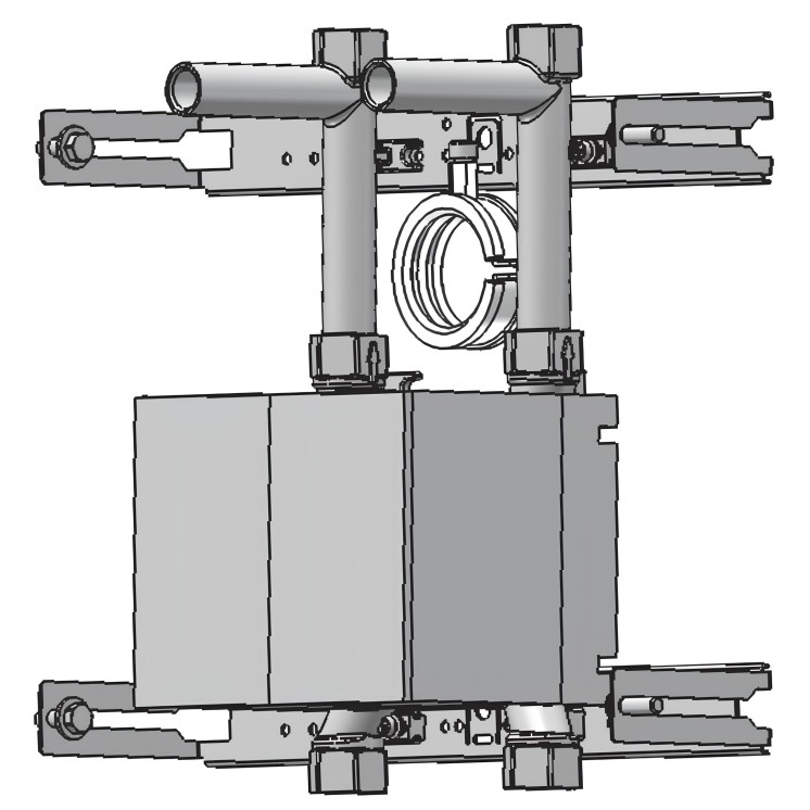 Unicount Koax 2'' mit T zu Installationssystem TECEprofil (TECE) mit verchromter Abdeckplatte
