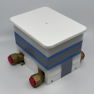 Unicount Koax Box 2'' komplett mit weisser Abdeckplatte (alpinweiss)