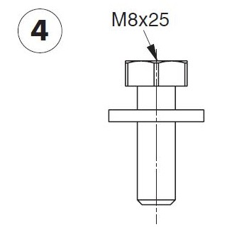 Set di fissaggio M8 x 25 per sistema DUOFIX (Geberit)