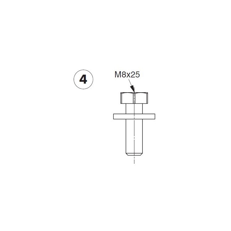 Set di fissaggio M8 x 25 per sistema DUOFIX (Geberit)