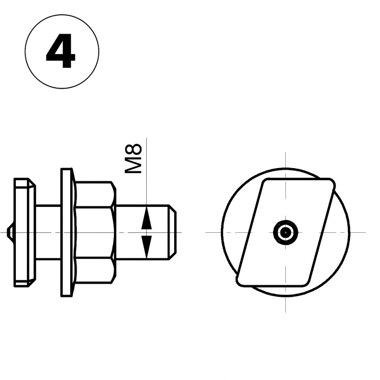 Befestigungsschrauben M8x25 (4 Stück) für GIS-System (Geberit)