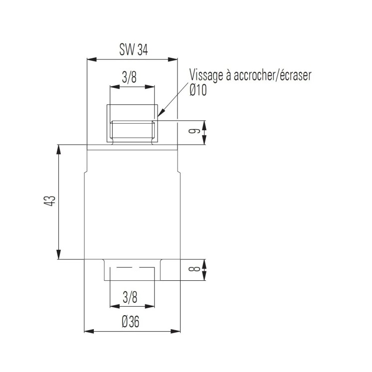 Wasserschlag Dämpfer AW Pax 3/8"x3/8" – Einloch-Armatur Waschtisch & Spüle | Schweiz