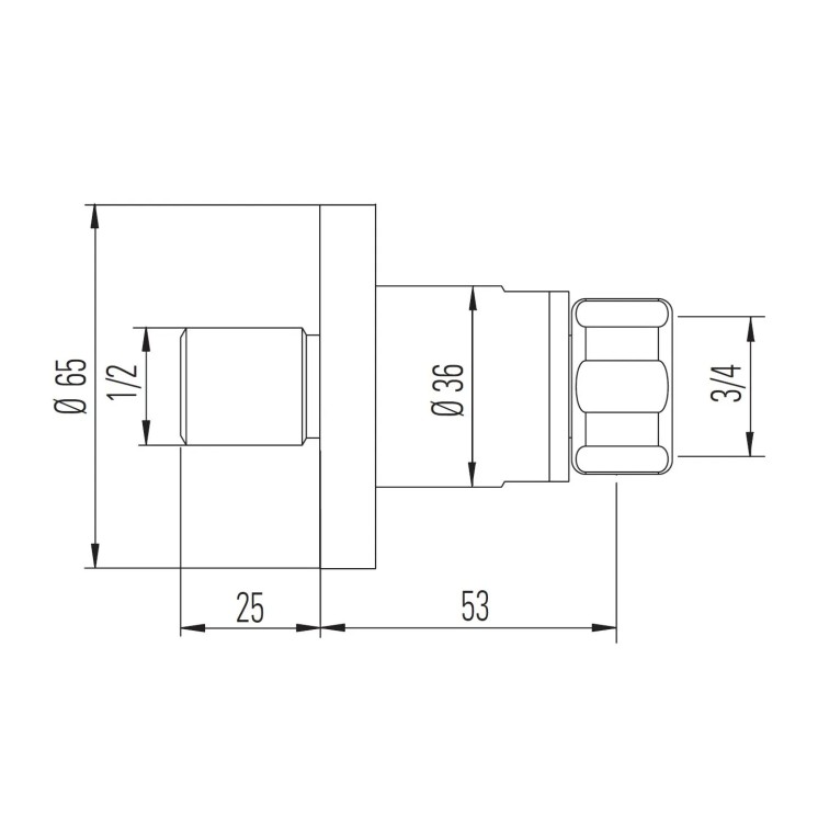 Ammortizzatore AW Pax 1/2"x3/4" Chromeline – Doccia & Vasca | Svizzera