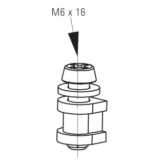 Set de fixation 6 vis M6x16, 6 rondelles M6 et 6 t