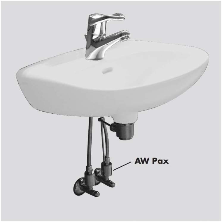 Amortisseur AW Pax 3/8"x3/8" – Robinetterie Mono-Trou Lavabo & Évier | Suisse