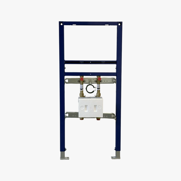 Unicount Koax 2'' mit T zu Installationssystem DUOFIX (Geberit) mit weisser Abdeckplatte (alpinweiss)