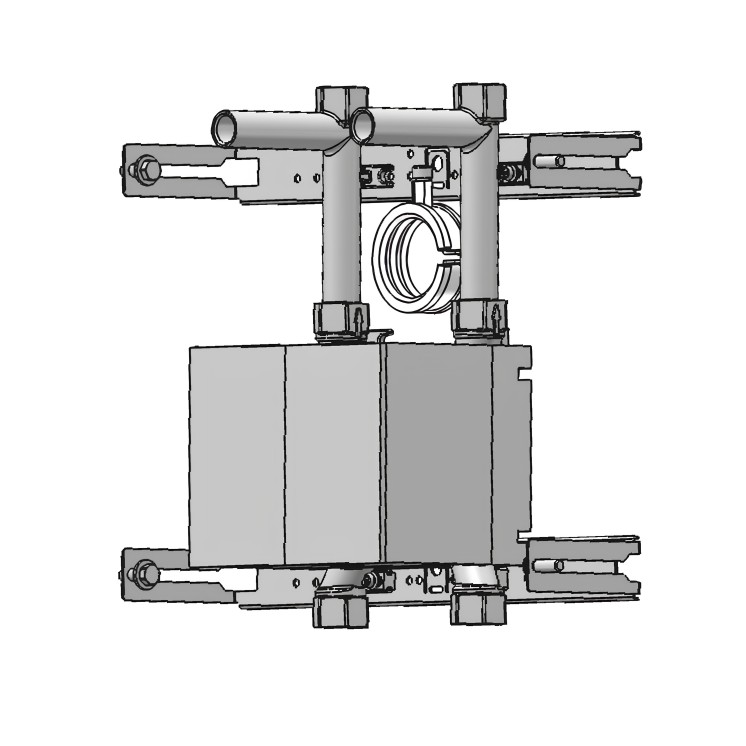 Unicount Koax 2'' mit T zu Installationssystem OPTIVIS (Nussbaum) mit verchromter Abdeckplatte