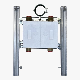 Unicount Koax 2'' ohne T zu Installationssystem GIS (Geberit) mit weisser Abdeckplatte (alpinweiss)