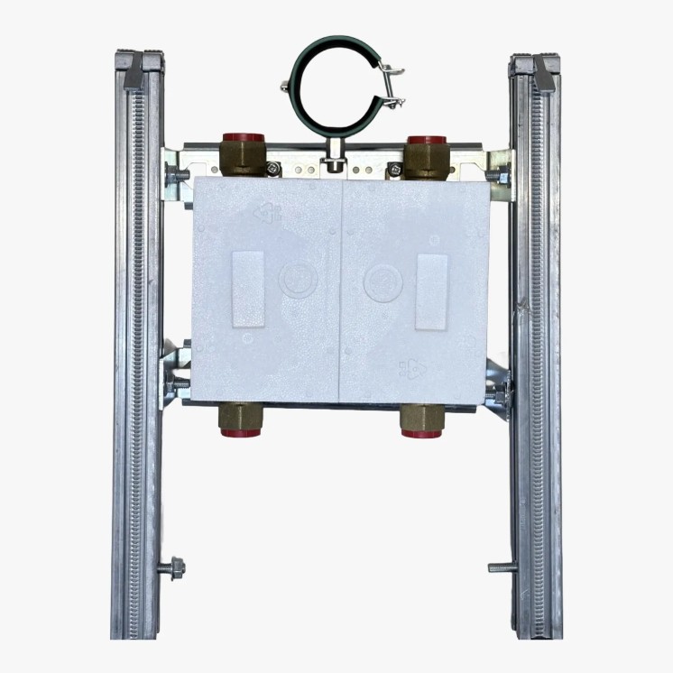 Unicount Koax 2'' ohne T zu Installationssystem GIS (Geberit) mit weisser Abdeckplatte (alpinweiss)