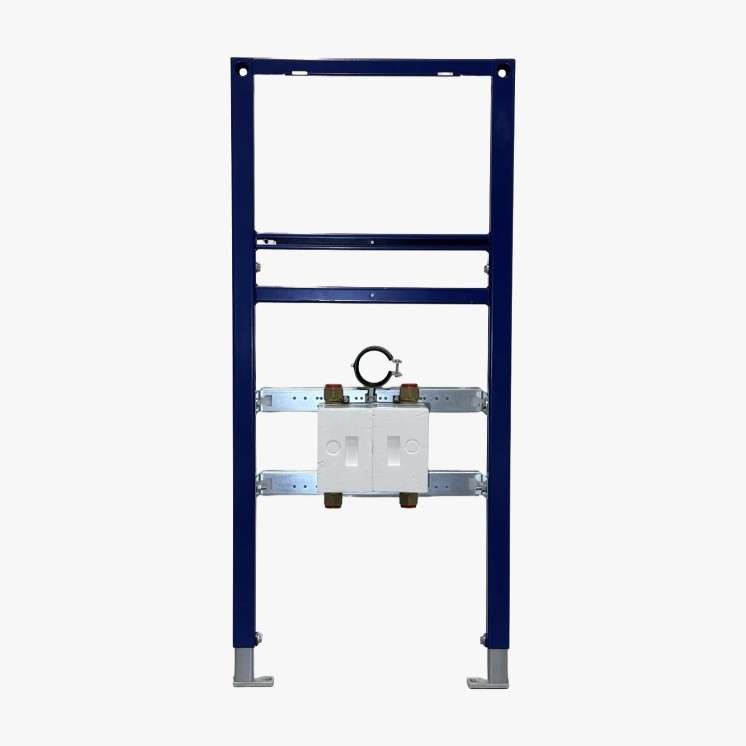 Unicount Koax sans T pour système d'installation DUOFIX (Geberit) avec plaque de recouvrement chromée