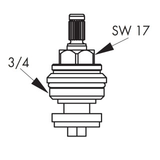 Chapeau ¾ '' pour Unicount 