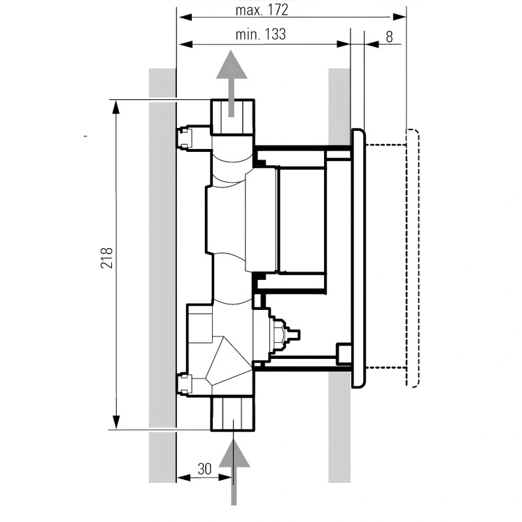 Unicount Koax Box AD 140 – Recessed Water Meter Housing | Switzerland