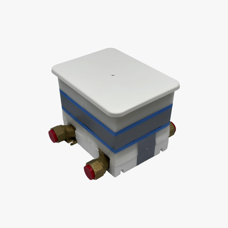 Unicount Koax Box 2'' complet avec plaque de recouvrement blanche (blanc alpin)